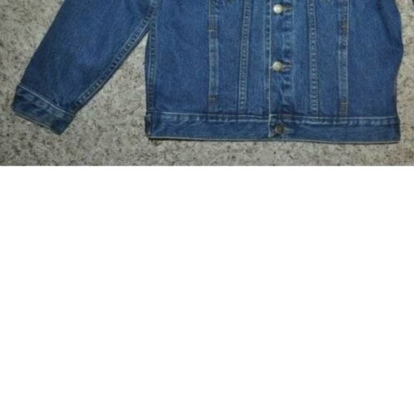 Mens Bear River Workwear Jacket Medium Blue Button Up Sherpa Lined Denim Jean - Picture 3 of 7